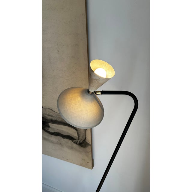 1950s Floor Lamp with Swing Arm, France, 1950 For Sale - Image 5 of 10