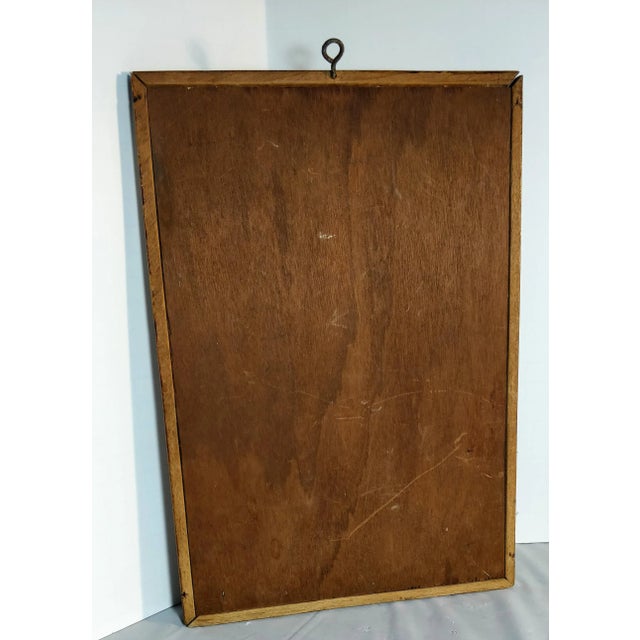 Yellow Vintage Signed Lady Dancer Oil Painting Board For Sale - Image 8 of 12