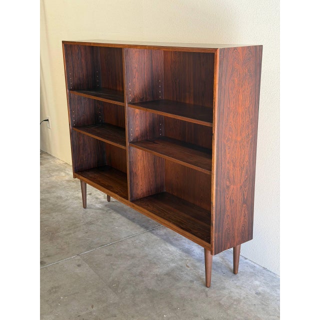 Vintage Danish Rosewood Bookcase - Mid-Century Modern Display Cabinet 1960s For Sale - Image 9 of 10