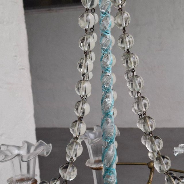 Late 19th Century Rare Large Gilt Bronze Blown Glass Blue Swirl Epergne by Stevens & Williams For Sale - Image 15 of 17