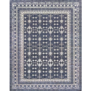 Mansour Modern Khotan Style Handwoven Wool Rug For Sale