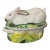 Victorian Style Italian Hand Painted Rabbit Form Ceramic Tureen Centerpiece For Sale