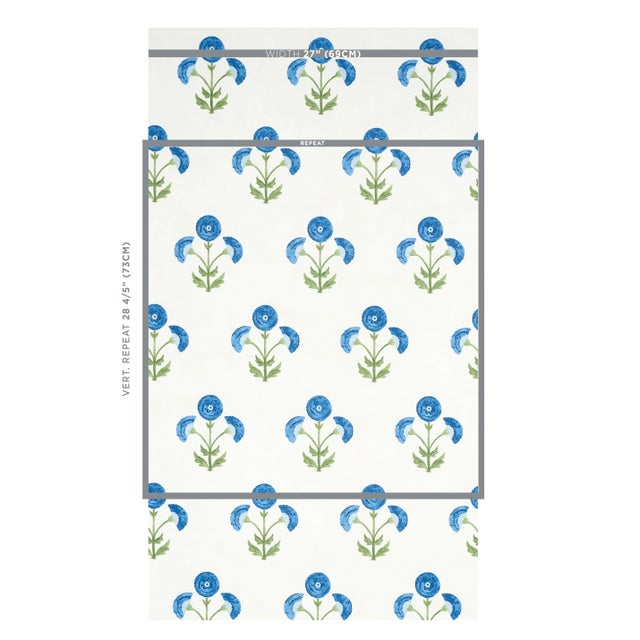 Inspired by traditional Indian hand-block designs, the Saranda Flower wallpaper features stylized flowers printed on...