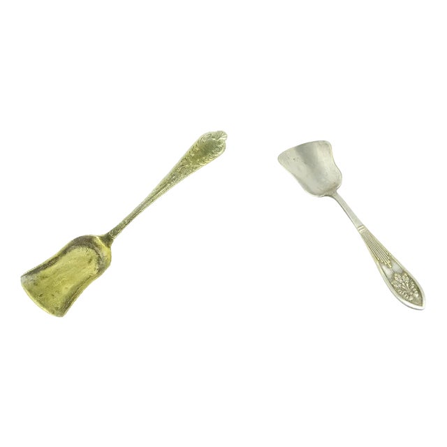 Early 20th Century Art Nouveau Sugar Spoons, Poland, Set of 2 For Sale
