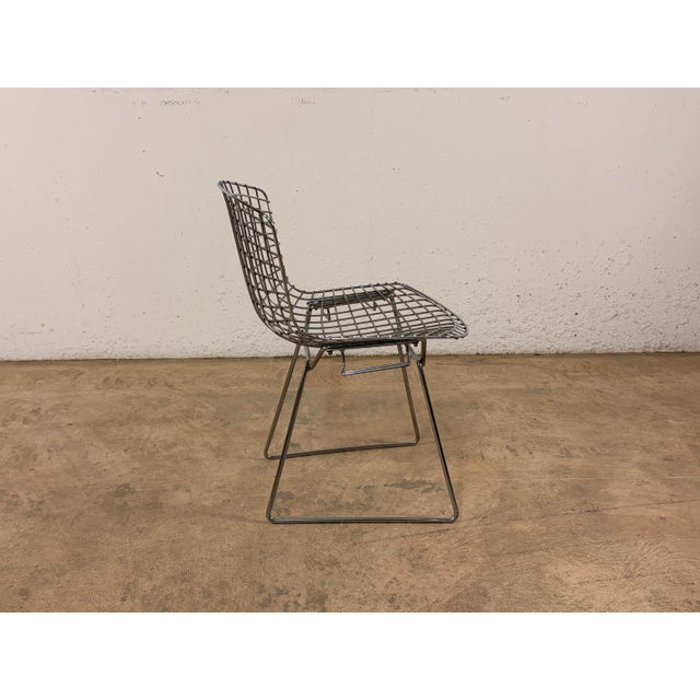 1980s Bertoia Side Chair in Chrome by Harry Bertoia for Knoll International, 1980s For Sale - Image 5 of 14