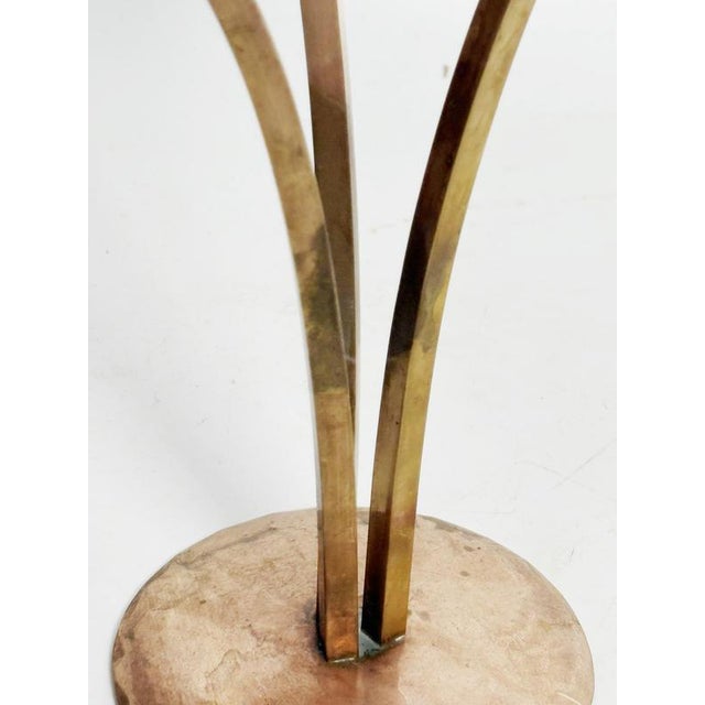 Vintage Scandinavian Candleholder in Patinated Metal, 1960s For Sale - Image 9 of 11