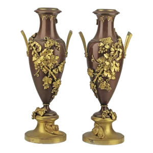 Pair of 19th Century/2nd Empire Bronze Decorative Amphorae by Ferdinand Barbedienne