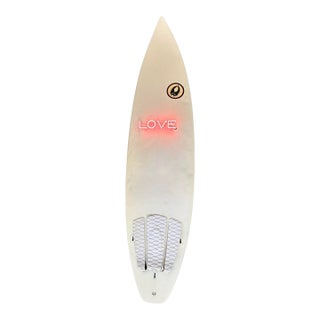 Love #2 - Neon Epoxy Resin Surfboard by Bobbi Bennett For Sale