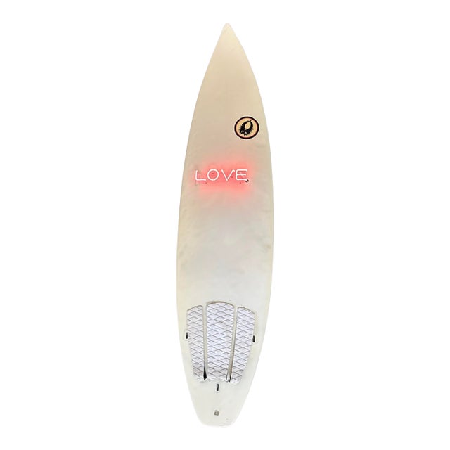 Love #2 - Neon Epoxy Resin Surfboard by Bobbi Bennett For Sale
