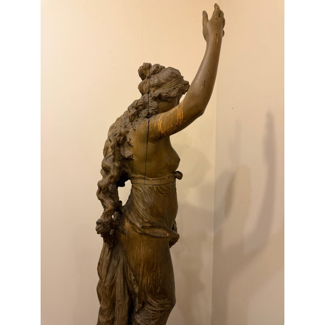 19th Century French Hand-Carved Venus or Aphrodite Statue in Faux Bronze, Circa 1870 For Sale - Image 16 of 16