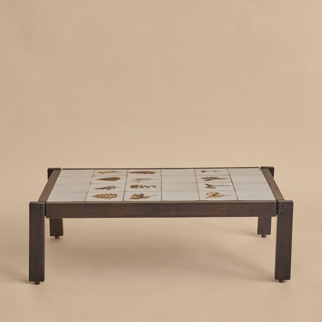 French Garrigue Ceramic Tile Coffee Table by Roger Capron, 1960s For Sale - Image 4 of 13