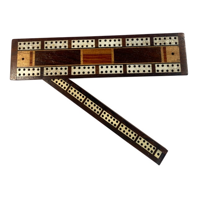 English Cribbage Board - for Three Players C. 1900s For Sale