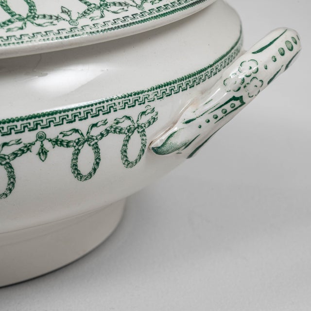 20th Century Belgian Special Edition Porcelain Tureen With Lid For Sale - Image 13 of 18