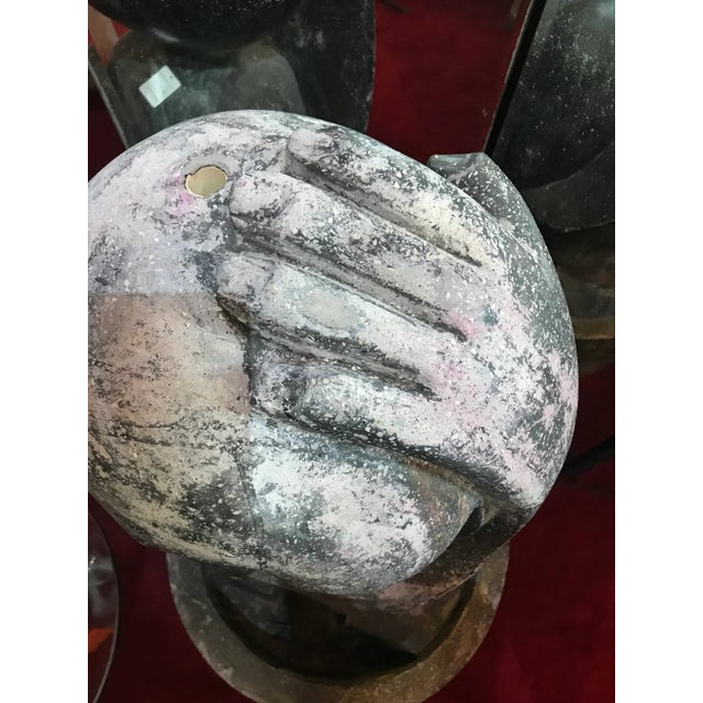 Concrete Mother & Child Sculptural Fountain For Sale - Image 4 of 8