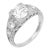 1930s Art Deco Gia 1.52 Carat Old Mine Cut Diamond Platinum Filagree Engagement Ring, , Size 5.5 For Sale