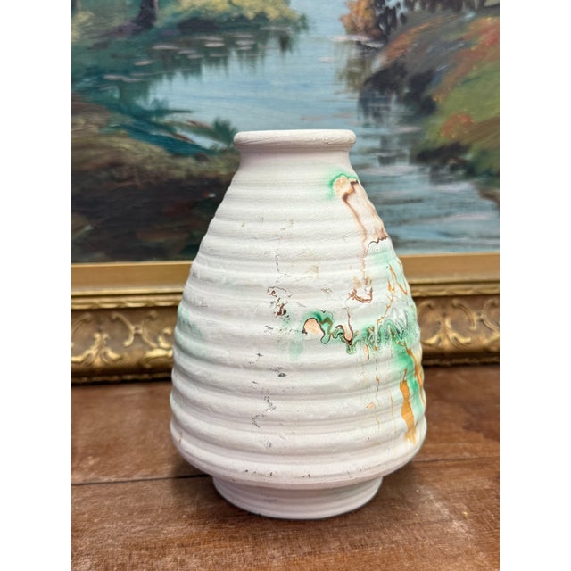 Mid-Century Modern Vintage Stamped Nemadji Pottery Vase Mid Century Modern Style For Sale - Image 3 of 8