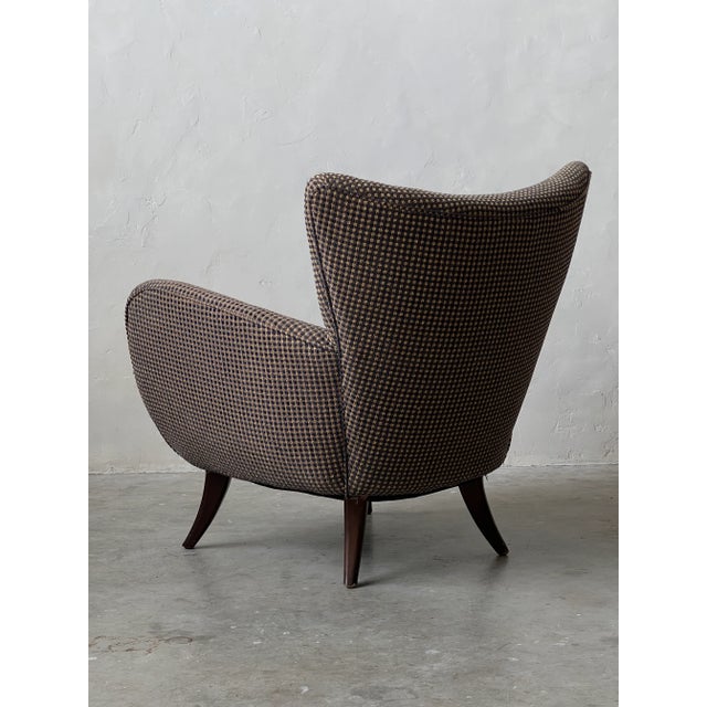 Chestnut 1960s Ernst Schwadron Sculptural Armchair For Sale - Image 8 of 11