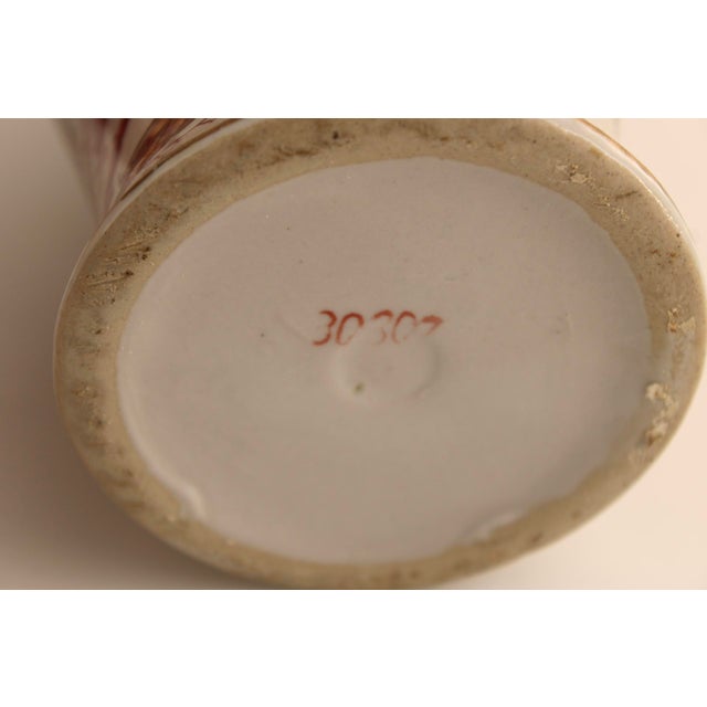 VTG Mid Century Chinese Porcelain Vase, Hand Painted Roosters, 11.75" For Sale In Dallas - Image 6 of 8