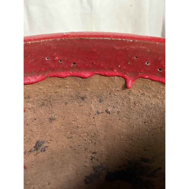Mid 20th Century Large French Anduze Garden Urn in Red Glaze For Sale - Image 5 of 7