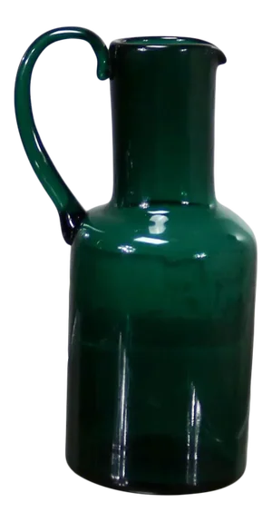 Venini Murano Signed Green Cocktail Pitcher