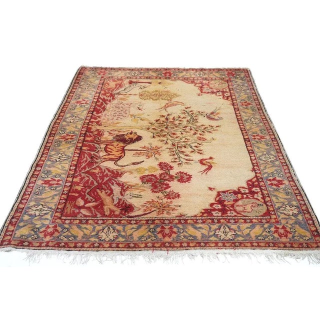 Off-white Antique Sivas Rug 5'0'' x 7'3'' For Sale - Image 8 of 10