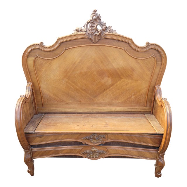 Late 19th Century Antique French Bench For Sale