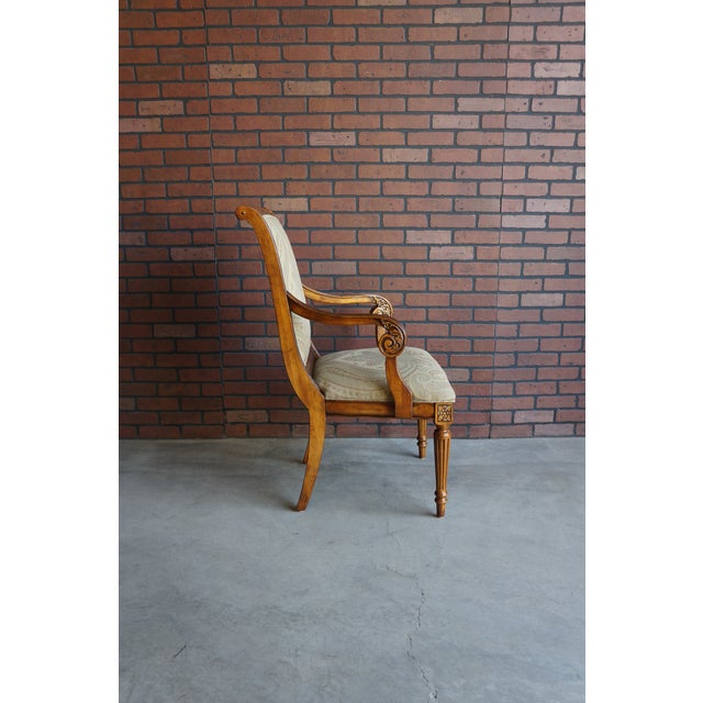 Brown Ethan Allen Townhouse Addison Dining Arm Chairs ~ a Pair For Sale - Image 8 of 9