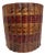 1980s English Faux Trompe l'Ocil Leather Book Waste Basket, Made in England and Hand Painted For Sale
