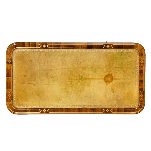 Brown Regency Rosewood and Brass Inlaid Writing Table For Sale - Image 8 of 13