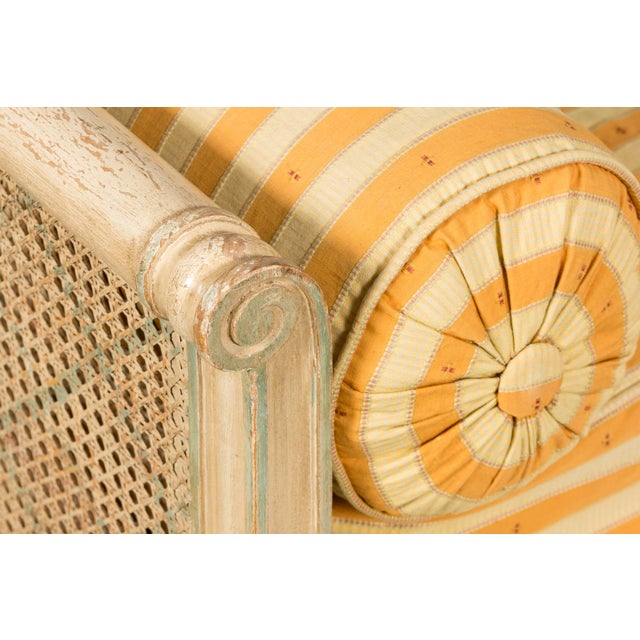 Early 20th Century French Louis XVI Style Painted Cane Daybed For Sale In New York - Image 6 of 18