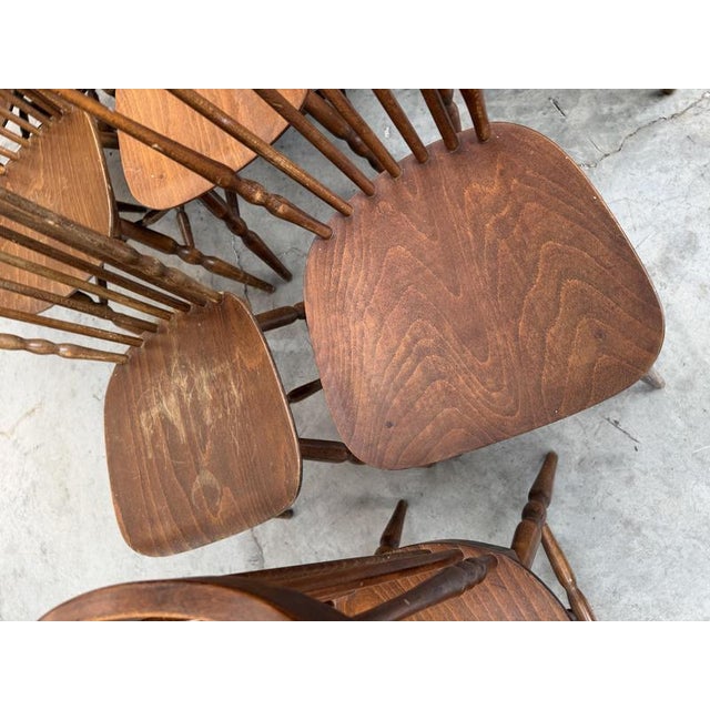 Bistro Chairs in Wood, Set of 10 For Sale - Image 10 of 13