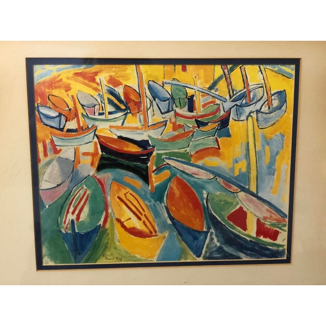 Pop Art Raoul Dufy "Boats at Martigues" Framed Metropolitan Museum of Art Print, 1991 For Sale - Image 3 of 12