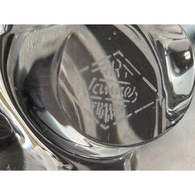 Vannes Le Chatel France Crystal Art Glass Elephant Candy Bowl Dish Jewelry Dish For Sale - Image 14 of 14