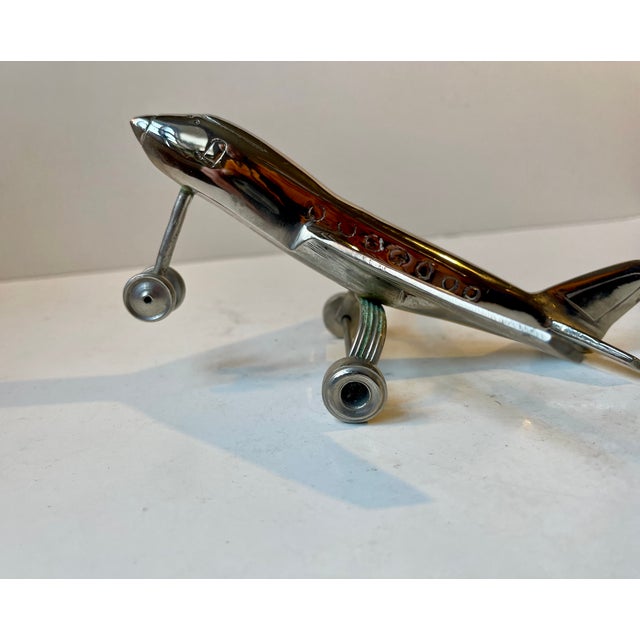 Silver Vintage Boeing Air Plane Desk Ornament, 1970s For Sale - Image 8 of 12