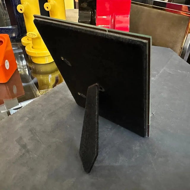 1970s Mid-Century Modern Mirror and Glass Italian Picture Frame For Sale - Image 9 of 13