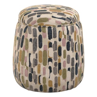 Arem Upholstered Multi-Color Ottoman For Sale