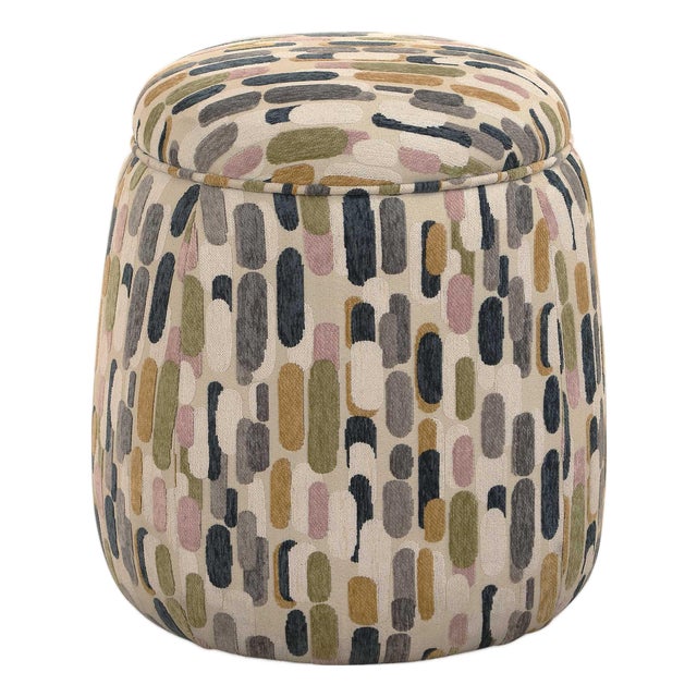 Arem Upholstered Multi-Color Ottoman For Sale