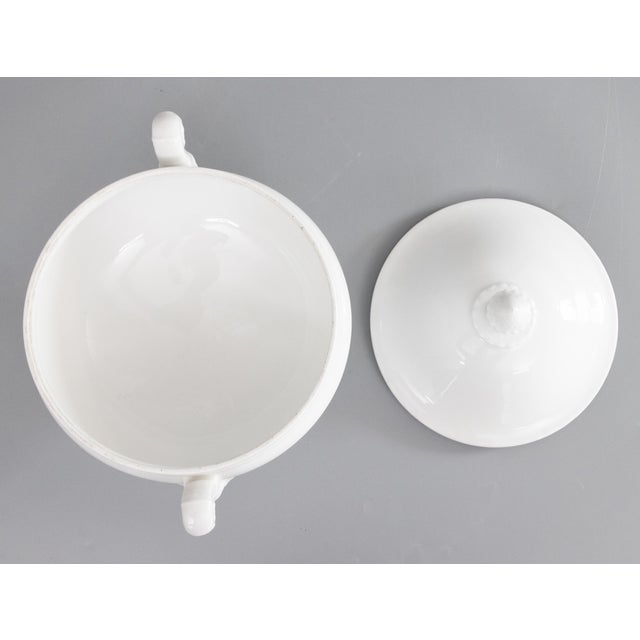 Antique French White Ironstone Lidded Soup Tureen For Sale In Houston - Image 6 of 9