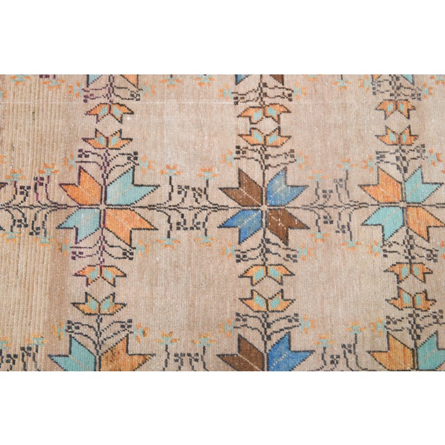 Vintage Turkish Oushak Handmade Wool Cotton Brown Area Rug For Sale - Image 6 of 11