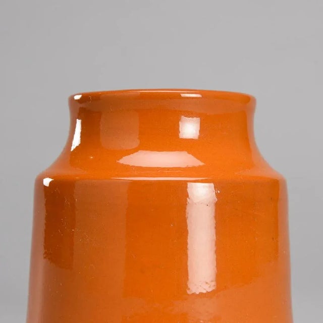 Orange Ceramic Pots by Mado Jolain, 1960s, Set of 3 For Sale - Image 4 of 9