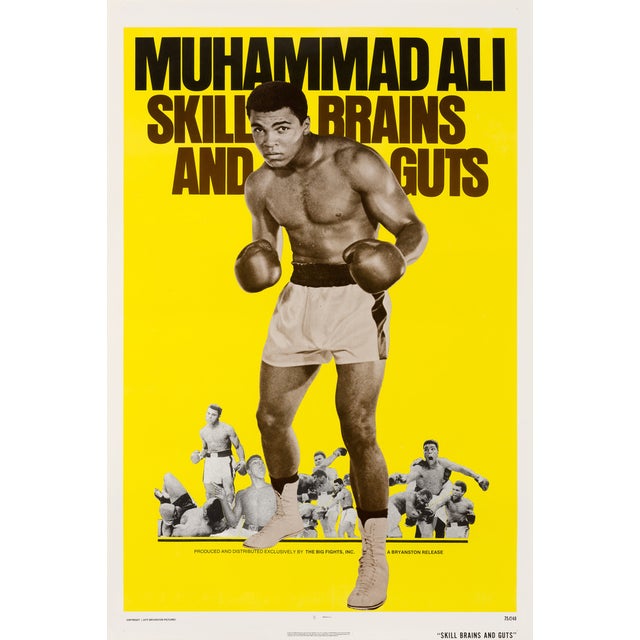Muhammad Ali: Skill, Brains and Guts Movie Poster, USA, 1975 For Sale