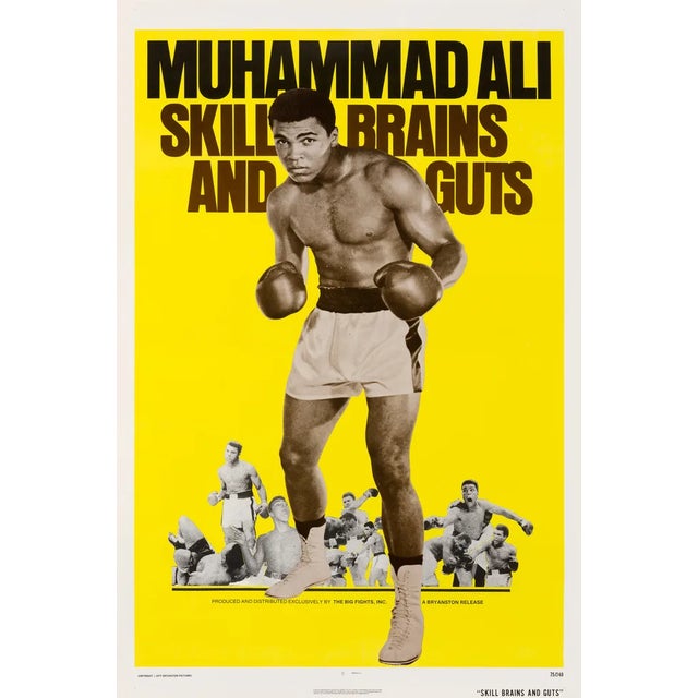 "Muhammad Ali: Skill, Brains and Guts" Original US One Sheet Movie Poster, 1975 For Sale