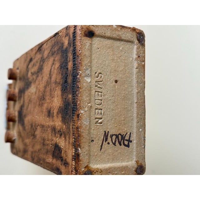 Scandinavian Modern Stoneware Vase by Curt Addin, 1970s For Sale - Image 3 of 13