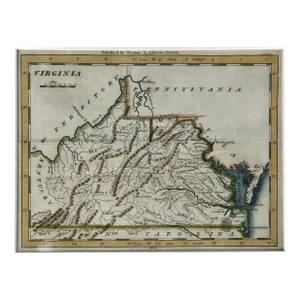 1796 Map of Viriginia From Morse’s Universal Geography, Unframed