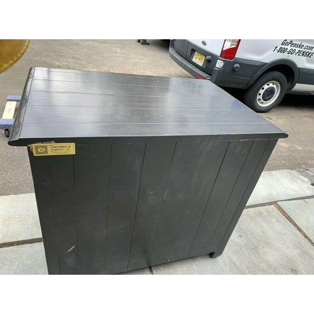 Bausman & Company English Nightstand With Inlaid Plank Top For Sale - Image 11 of 13