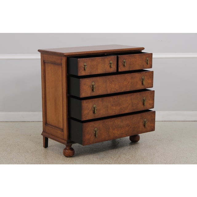 Wright Table Co William & Mary Style Walnut Tall Chest For Sale - Image 4 of 13