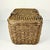 1980s Vintage Boho Chic Arts & Crafts Coastal Woven Jute Wicker & Bentwood Storage Lidded Basket For Sale - Image 11 of 15