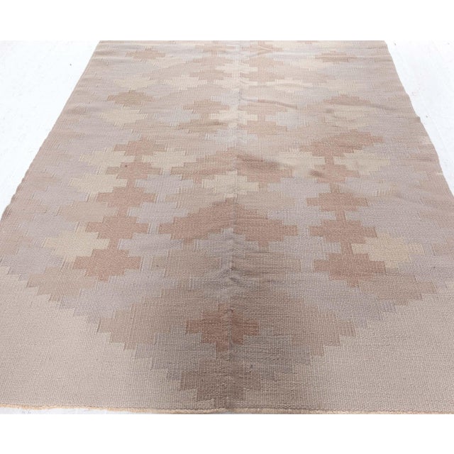 Traditional Doris Leslie Blau Vintage Scandinavian Beige Handmade Wool Rug For Sale - Image 3 of 10