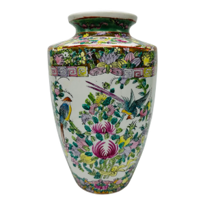 Vintage Rose Medallion Vase
