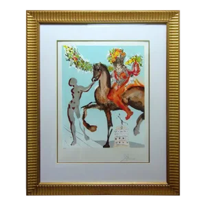 1980s Salvador Dali "New Jerusalem/The Harbinger" Hand Signed Limited Edition Intaglio